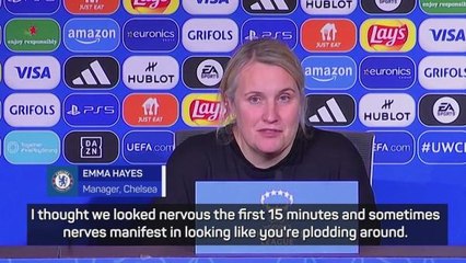 Hayes 'satisfied' with Chelsea first leg lead at Lyon