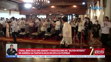 China binatikos ang umano'y pagsusulong "Selfish Interest" ng Amerika sa pagpapalakas ng EDCA sa Pilipinas | UB