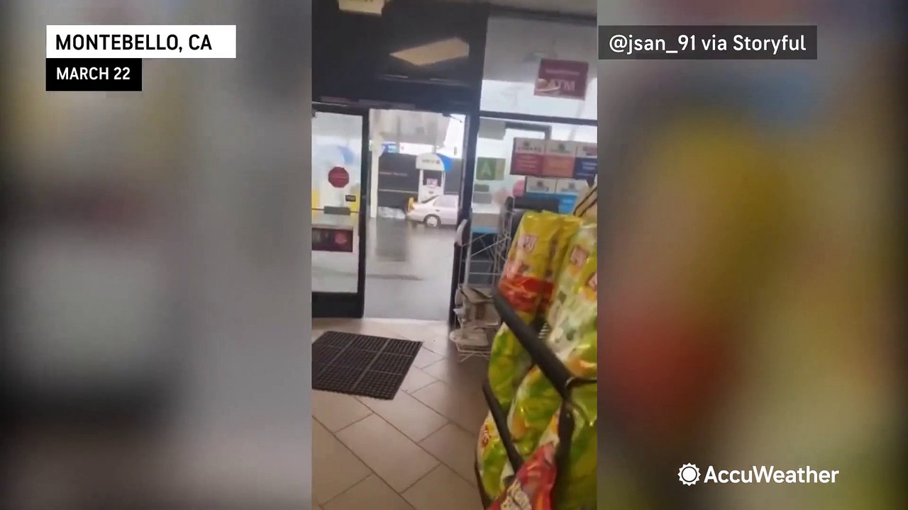 Tornado rips off roofs and sends debris flying...
