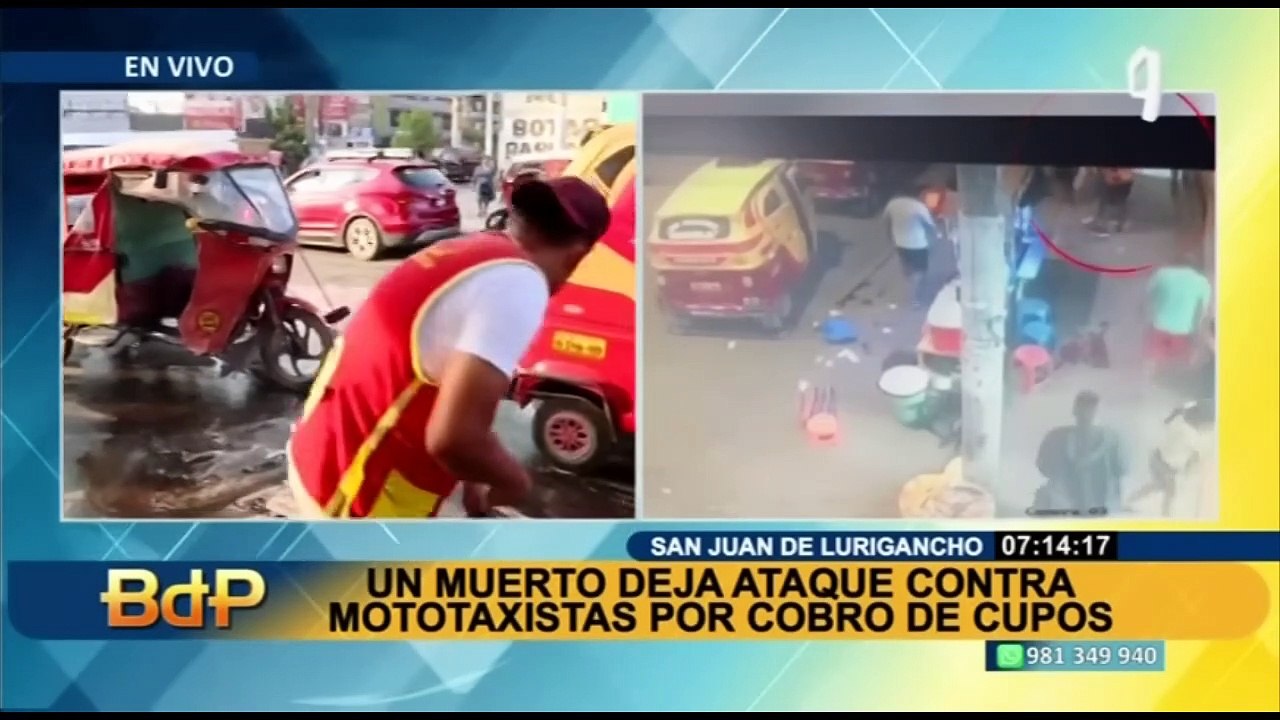 SJL: un muerto tras ataque contra mototaxistas que se habrían negado a pagar cupos