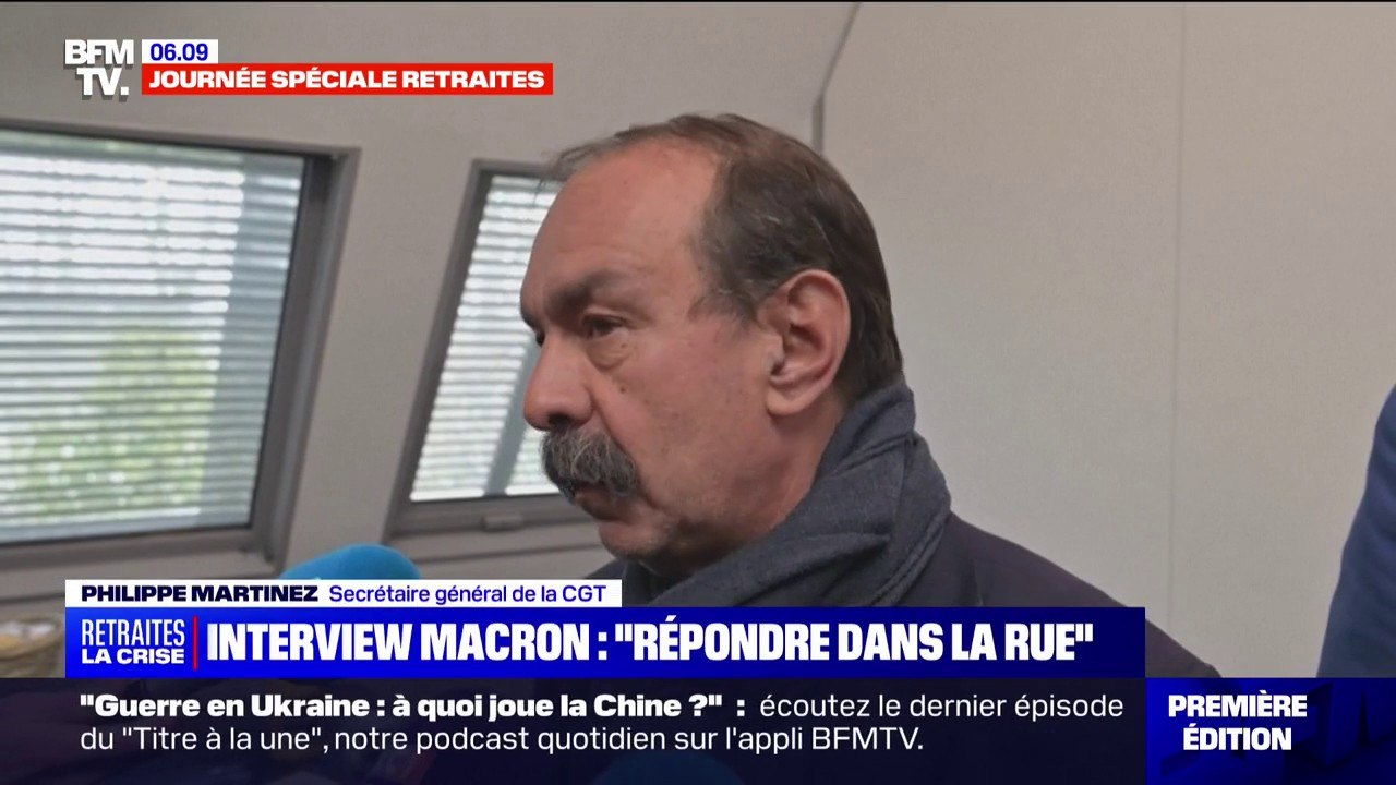 "C'est du foutage de gueule": Philippe Martinez appelle à "répondre dans la rue" après l'interview d'Emmanuel Macron