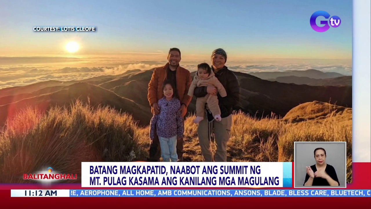 Batang magkapatid, naabot ang summit ng Mt. Pulag kasama ang kanilang mga magulang | BT