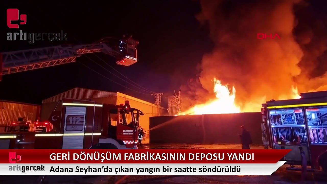 Geri dönüşüm fabrikasının deposunda yangın çıktı