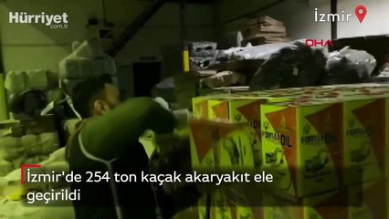 İzmir'de 254 ton kaçak akaryakıt ele geçirildi