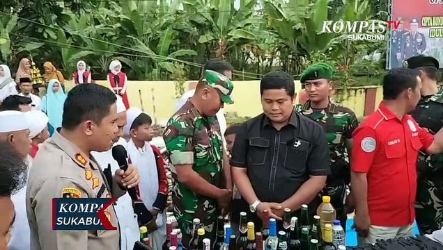 Ribuan Botol Miras Narkoba Serta Knalpot Bising Dimusnahkan