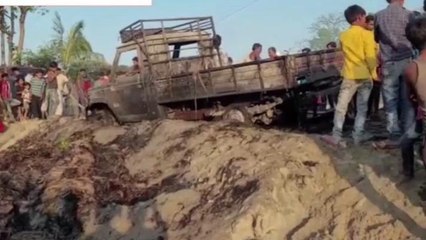 सुपौल : पिकअप वाहन में आग लगने से पाट लदा पिकअप जलकर हुआ खाक, जानें हादसा का कारण