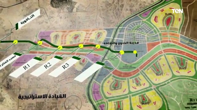 تصوير جوي لاعمال تنفيذ مونوريل شرق النيل العاصمة الادارية