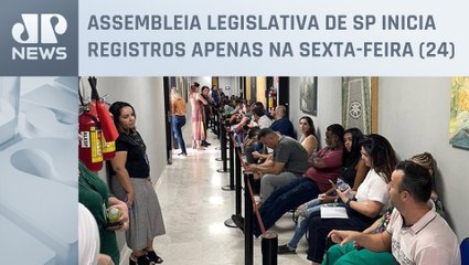 Assessores formam fila na Assembleia Legislativa de SP