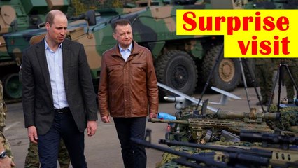 Prince William makes surprise visit to troops near Ukrainian Polish border