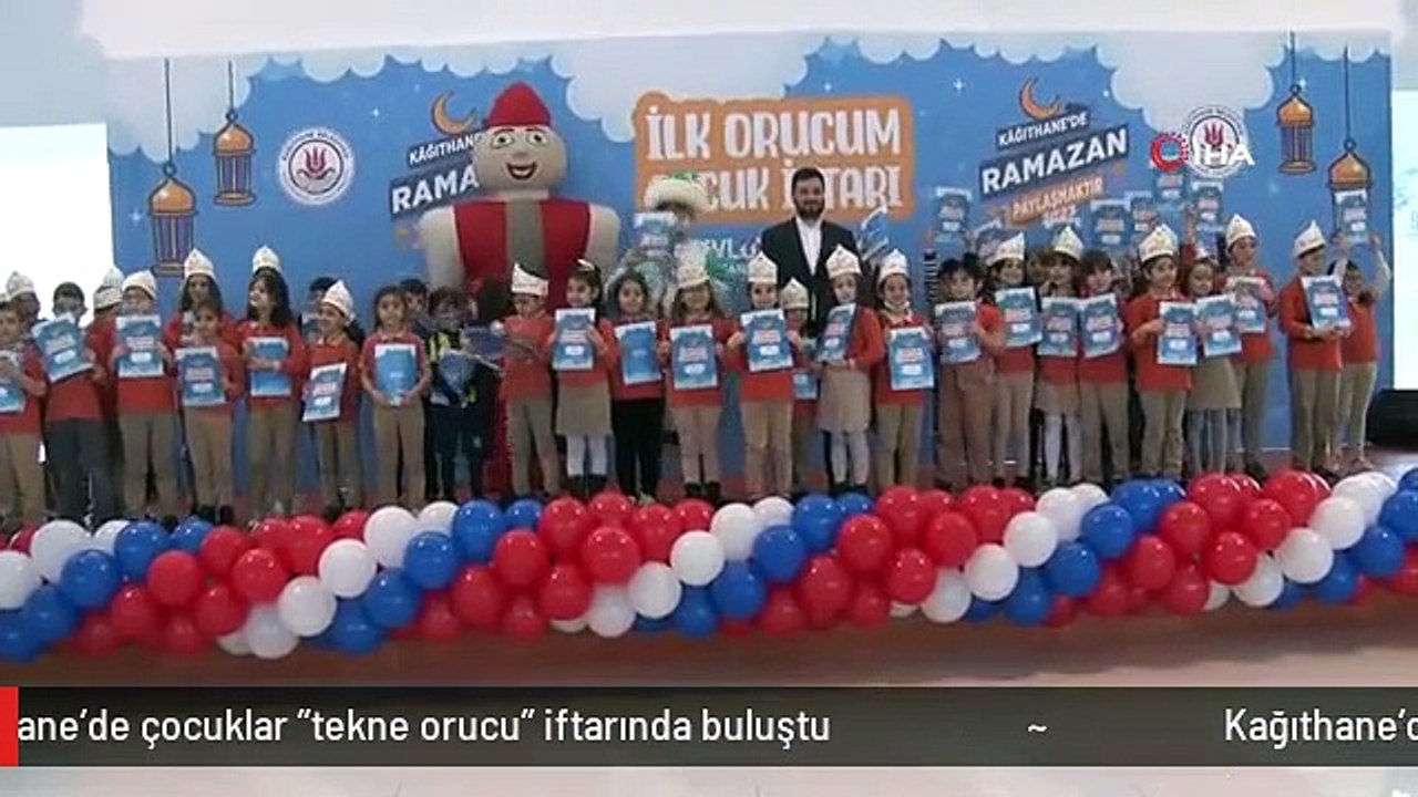 Kağıthane'de çocuklar "tekne orucu" iftarında buluştu