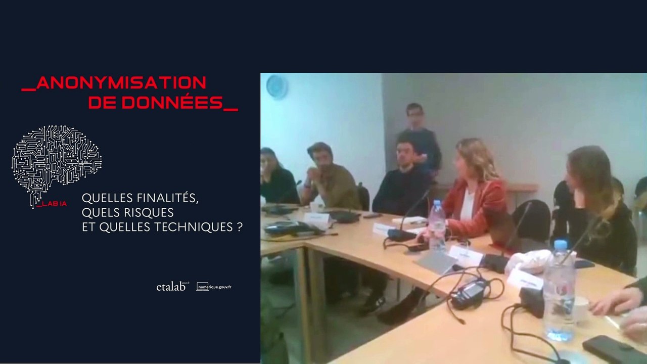 Table ronde « Anonymisation de données structurées : quelles finalités, quels risques et quelles techniques ? »