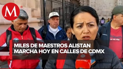Se reúnen 30 mil profesores para mega marcha en San Luis Potosí