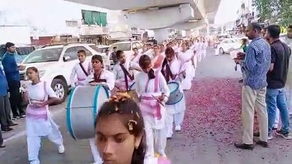 राष्ट्र सेविका समिति ने निकाला पथ संचलन