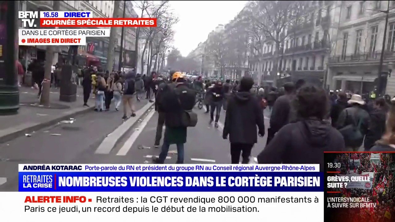 Andréa Kotarac: "Il y a une stratégie politique du gouvernement de jouer avec les milices d'extrême gauche pour décrédibiliser le mouvement qui est énorme"