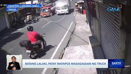 Batang lalaki, patay matapos masagasaan ng truck | Saksi