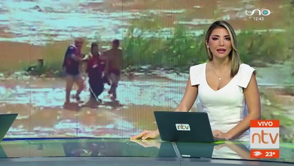 Dos personas quedaron atrapadas en medio del Río Parapetí, los cuales no querían ser recatados por no perder su maquinaria