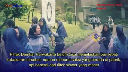 Detik-detik Kebakaran PT Elegant Textile Industri di Purwakarta, Karyawan Berhamburan