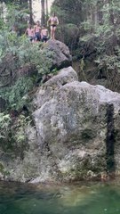 Cliff Jumper Slips and Falls Into Water