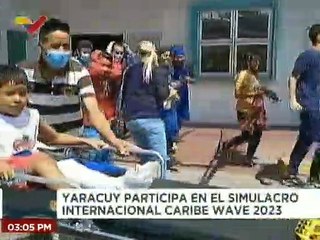 Yaracuyanos participan en el simulacro internacional Caribe Wabe 2023