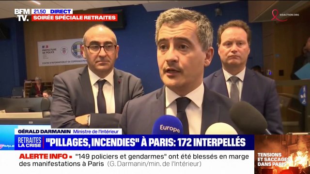 Gérald Darmanin: Des casseurs qui veulent tuer des policiers