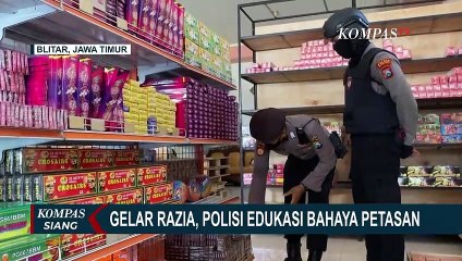 Polisi Gelar Razia & Edukasi Bahaya Petasan di Blitar Kota!