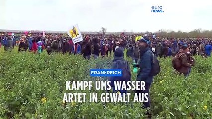 Kampf ums Wasser in Frankreich: Molotow-Kugeln und Polizeigewalt?