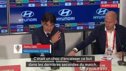 Croatie - Dalic : "Un choc d'encaisser ce but dans les dernières secondes"
