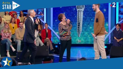 "Je ne voulais pas le dire..." : Nagui insistant avec une candidate de N'oubliez pas les paroles, tr