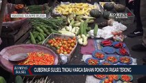 Gubernur Sulsel Tinjau Harga Bahan Pokok Di Pasar Terong Kota Makassar.