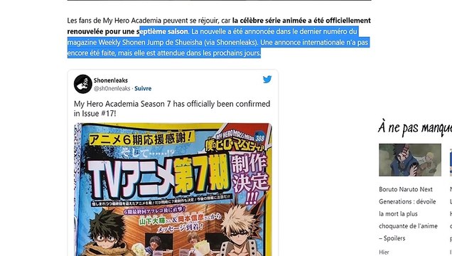 My Hero Academia S6 Episode 25 VOSTFR - Fin de la saison 6 | My Hero Academia Saison 7 confirmée !