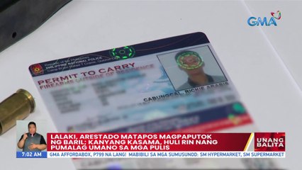 Lalaki, arestado matapos magpaputok ng baril; kanyang kasama, huli rin nang pumalag umano sa mga pulis | UB