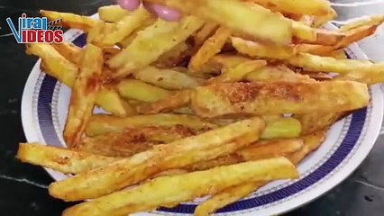 البطاطس المقلية بالماء تجربتي الاولى الغطس البطاطس في الماء ثم قليها