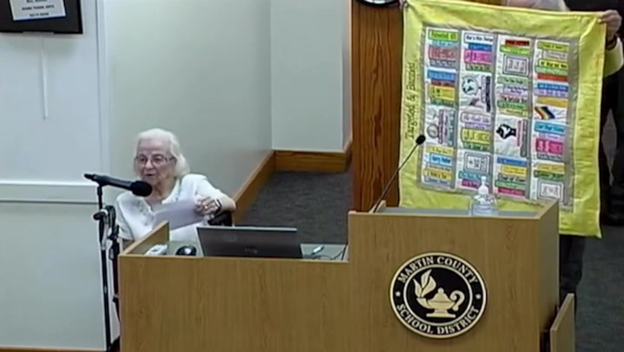 100-year-old widow of WWII veteran compares Florida book bans to Nazi Germany