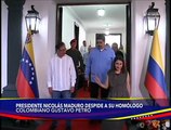 Pdte. Maduro despide a su homólogo colombiano Gustavo Petro luego de culminar una reunión de trabajo