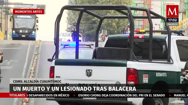 Balacera deja un muerto y un lesionado en el eje central Lazaro Cárdenas; CdMx