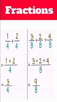 How to Add Fractions |Additionof Fractions |Fraction Addition | fractions#fractions#viral#shorts