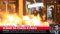 Scènes de chaos jeudi soir dans Paris avec des dizaines d'incendies et de gros dégâts  dans toute la capitale