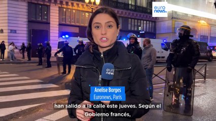Más de 170 detenidos durante la novena jornada de huelga por la reforma de las pensiones en Francia