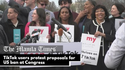 TikTok users protest proposals for US ban at Congress