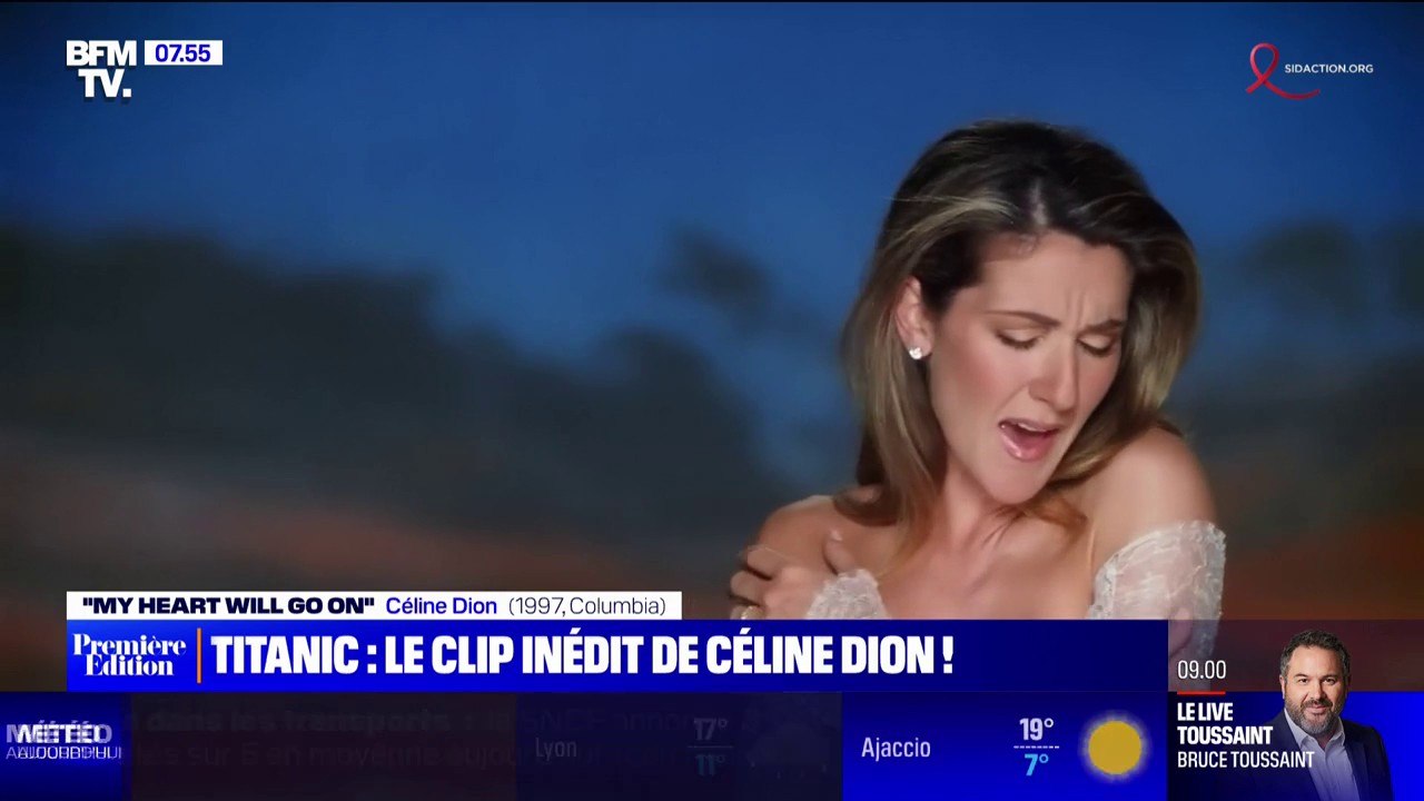 Céline Dion dévoile un clip inédit de "My Heart Will Go On", la bande  originale de "Titanic", pour les 25 ans du film - Vidéo Dailymotion