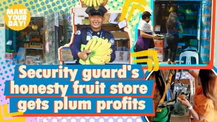 Security guard's honesty fruit store gets plum profits | Make Your Day