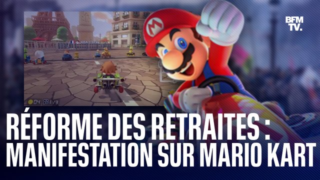 Une manifestation contre la réforme des retraites s’est organisée... sur Mario Kart