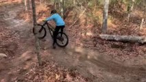 Avid MTB rider proudly shows off his crashes on an unlucky day