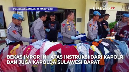 Polisi Sita 35 Karung Pakaian Bekas Siap Jual