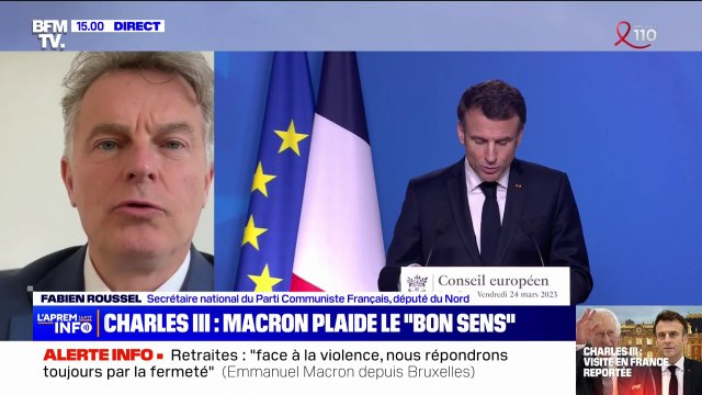 Fabien Roussel sur le report de la visite de Charles III: Ce n'est pas une bonne nouvelle que cela ait des répercussions sur nos relations avec les Britanniques