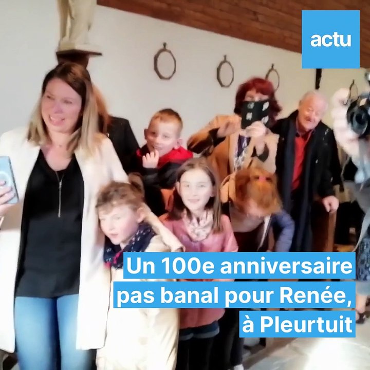 Ils ont sonné les cloches pour les 100 ans de René à Pleurtuit.