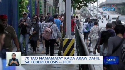 70 tao namamatay kada araw dahil sa tuberculosis -- DOH | Saksi