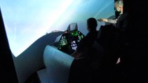 Pilot Center. training with F-16 Flight simulator