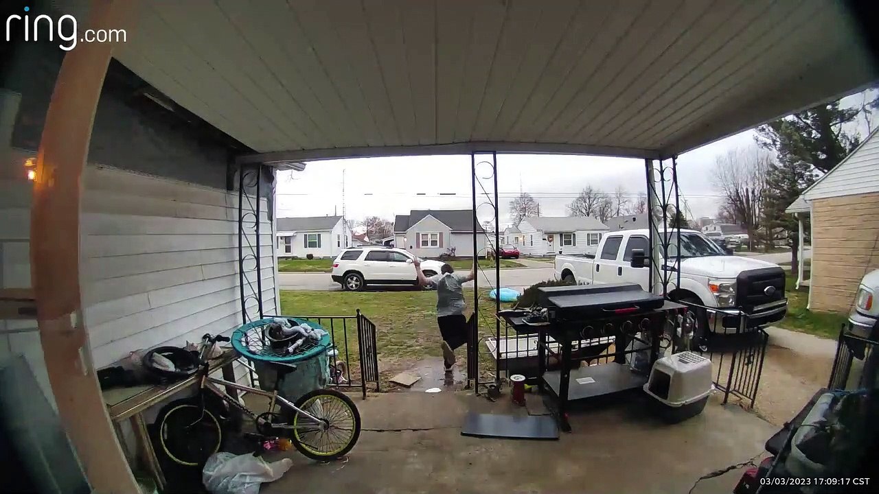 Boy Slips Running After Pool Float
