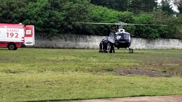 Aeromédico pousa em Cascavel trazendo vítima em estado grave